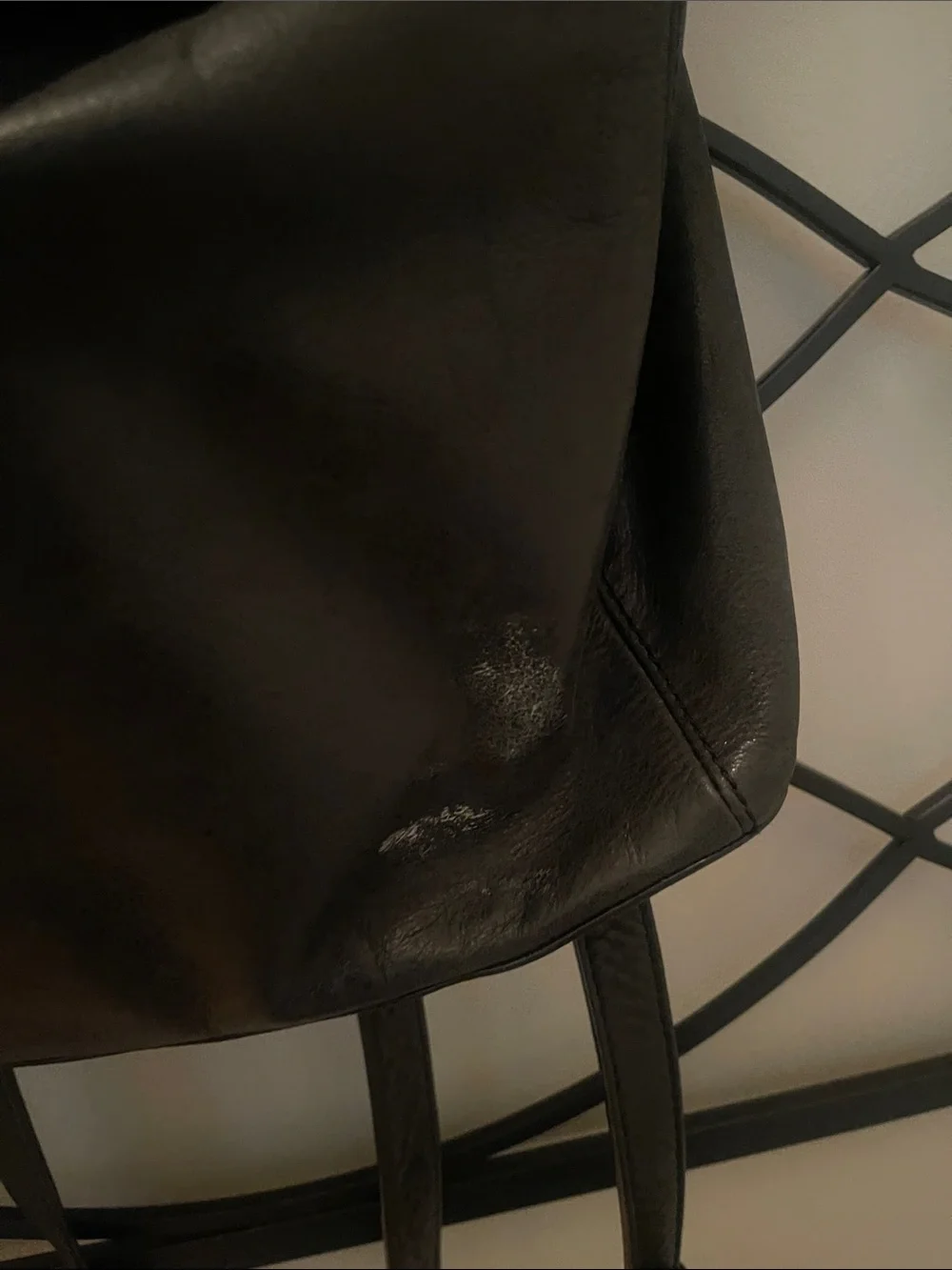Michael Kors Black Leather Zip-Accent Backpack